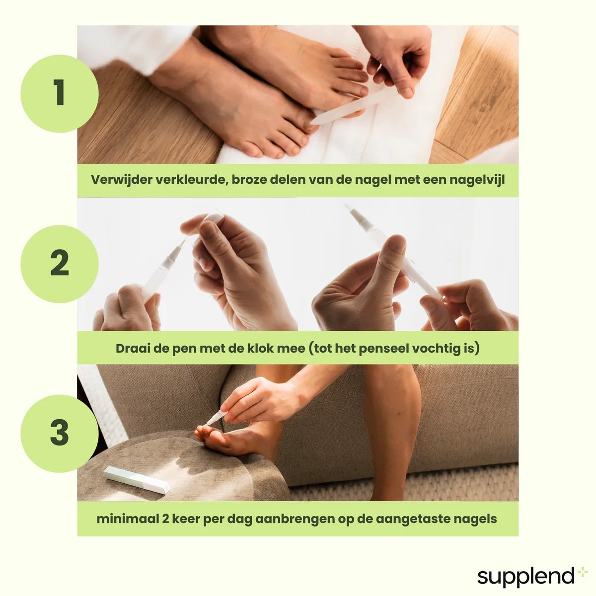 Zo gebruik je de Nagelverzorgingspen in drie stappen